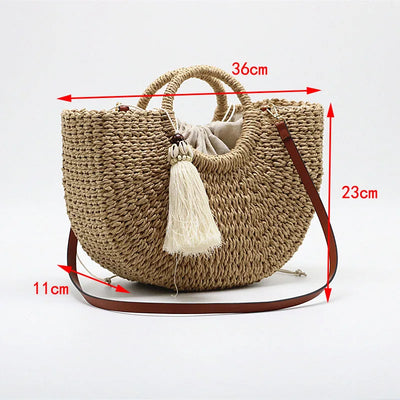 Woven papyrus shopper bag for women – ARIANA
