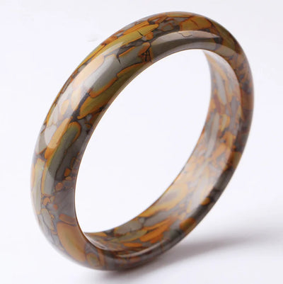 Jade bangle, carved, brown color, for women