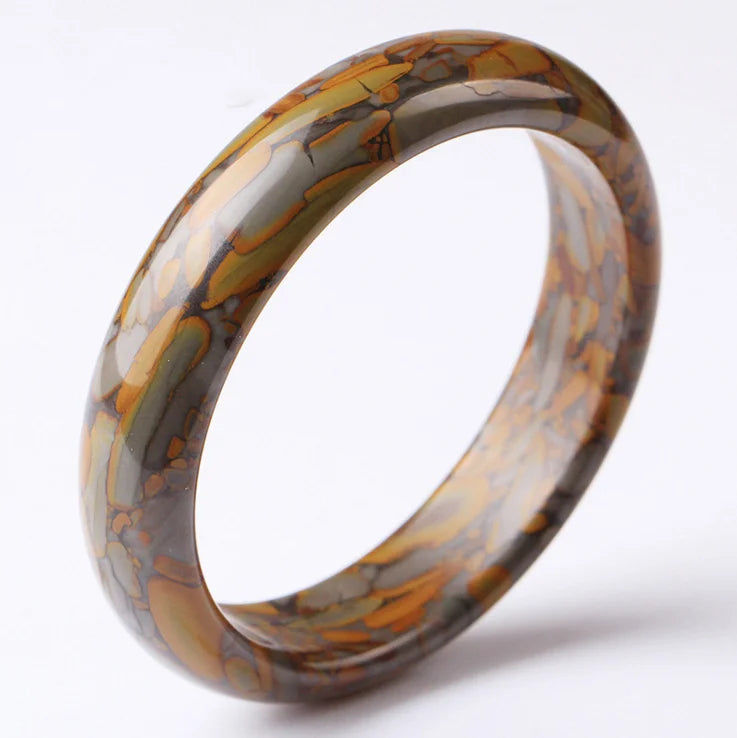 Jade bangle, carved, brown color, for women
