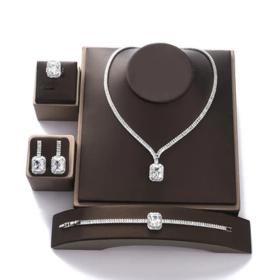 Vintage zircon bridal jewelry set for women – ARIANA