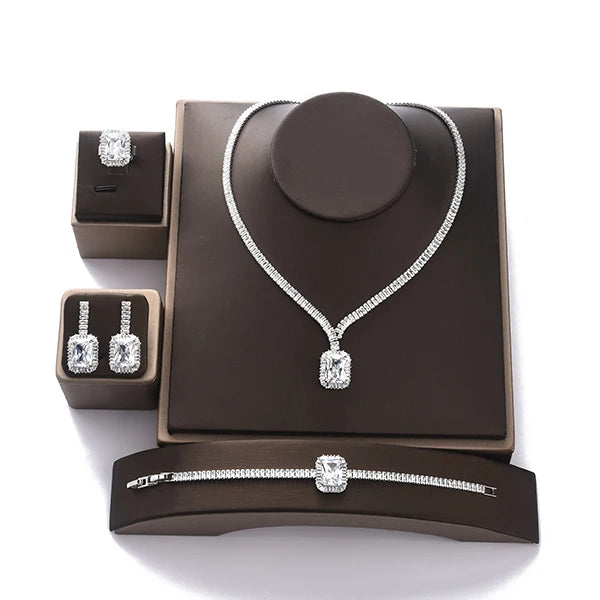 Vintage zircon bridal jewelry set for women – ARIANA