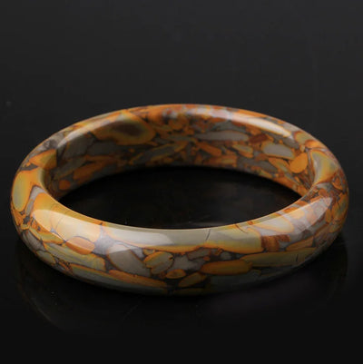 Jade bangle, carved, brown color, for women