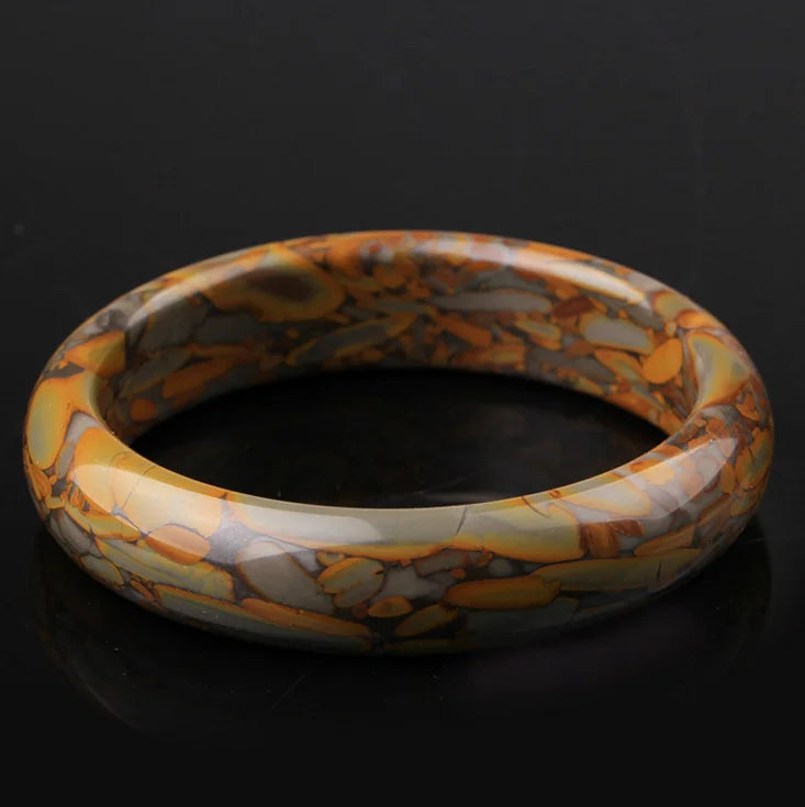 Jade bangle, carved, brown color, for women