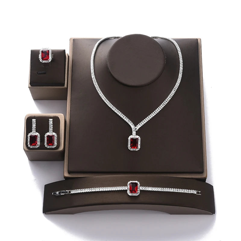 Vintage zircon bridal jewelry set for women – ARIANA