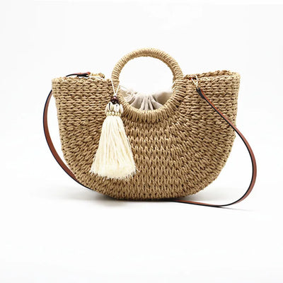 Woven papyrus shopper bag for women – ARIANA