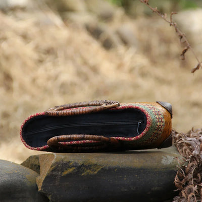 Rattan bag, handwoven from bamboo, for women