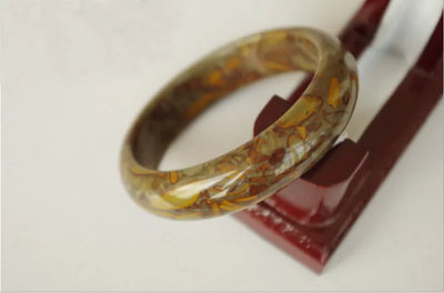 Jade bangle, carved, brown color, for women