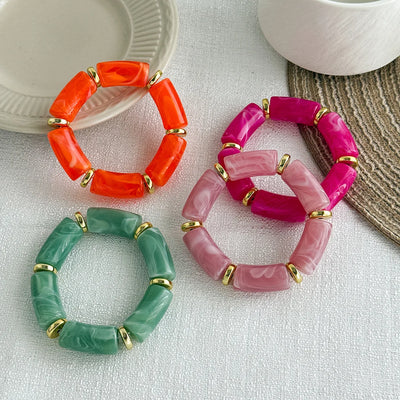 Retro acrylic charm bangle for women – ARIANA