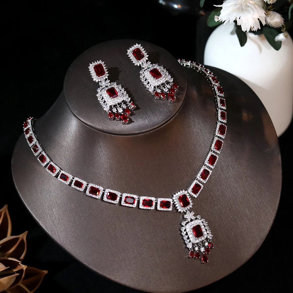Jewel-tone drop jewelry set for women – ARIANA