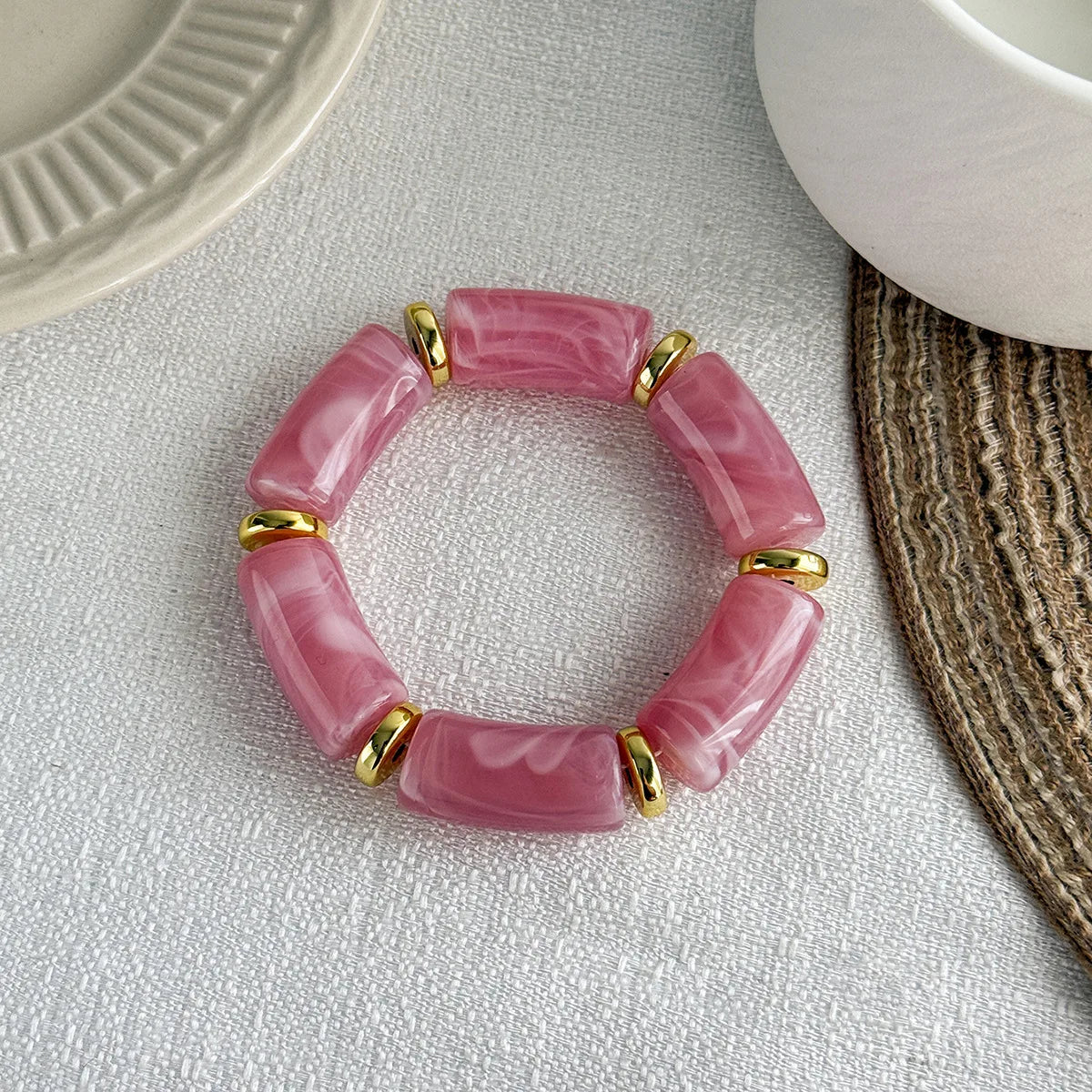 Retro acrylic charm bangle for women – ARIANA