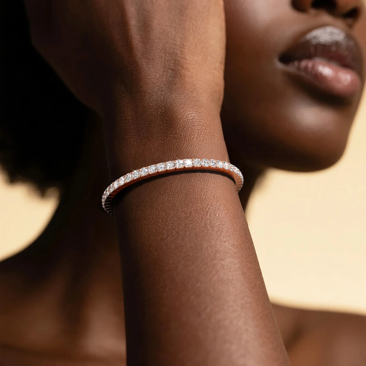 Moissanite tennis bracelet, 14K gold-filled, for women – ARIANA