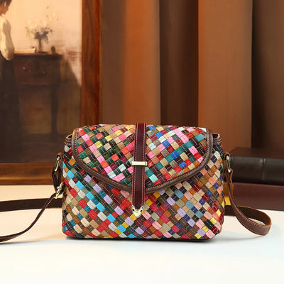 Crossbody bag, handwoven, bohemian style, for women