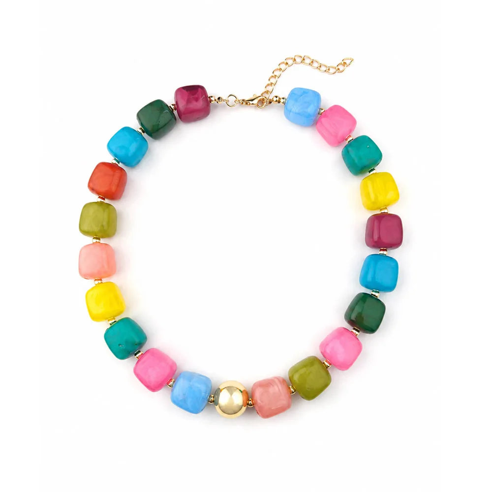 Bohemian resin choker necklace for women – ARIANA