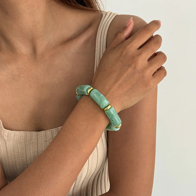 Retro acrylic charm bangle for women – ARIANA
