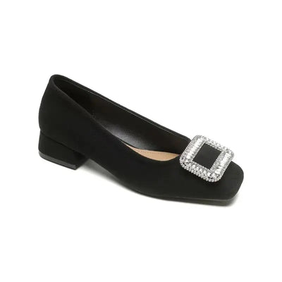 Velvet block heel pumps for women – ARIANA