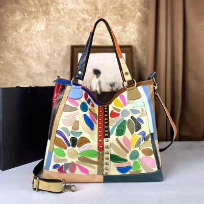 Cowhide leather shoulder tote for women – ARIANA