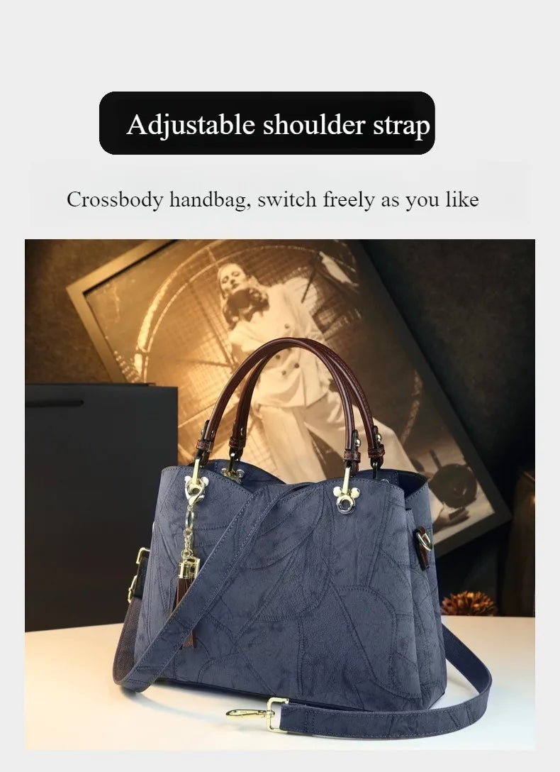 Tote handbag, structured design, for women