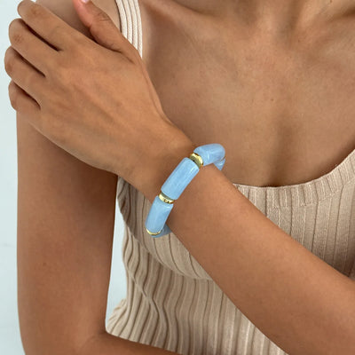 Acrylic bangle with charm detail for women