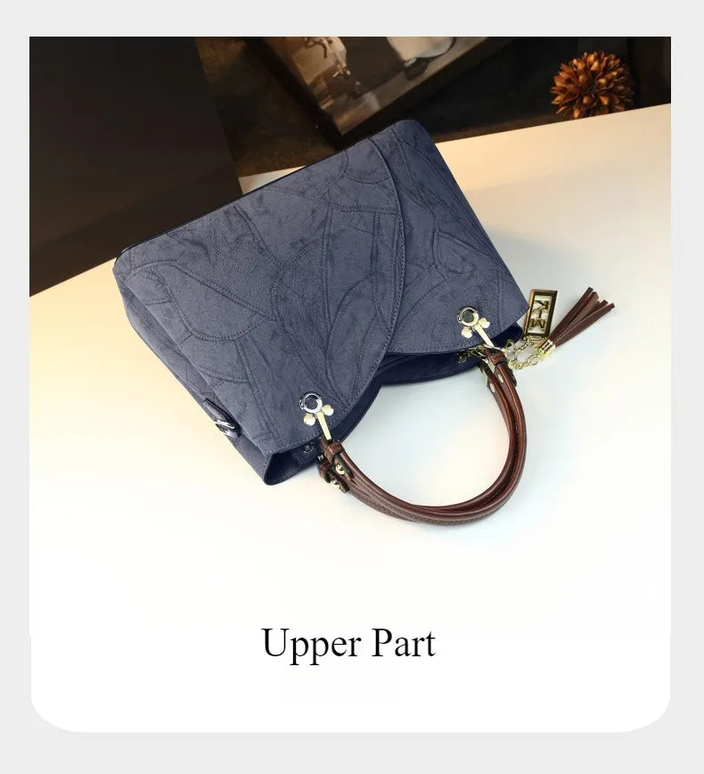 Tote handbag, structured design, for women