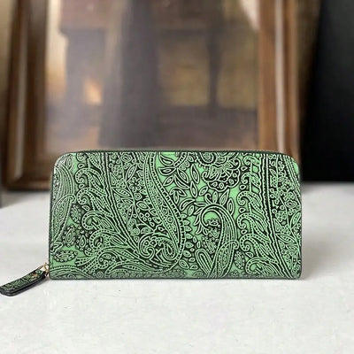 Embossed long card wallet for women – ARIANA