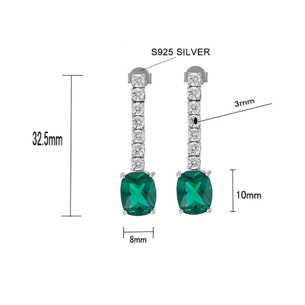 Cultivated emerald and ruby dangle earrings for women – ARIANA