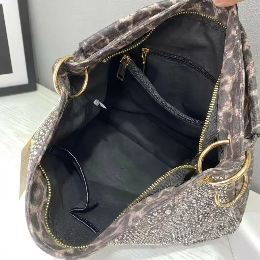 Sequin leopard print evening clutch for women – ARIANA