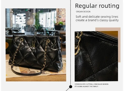 Quilted leather tote bag for women – ARIANA