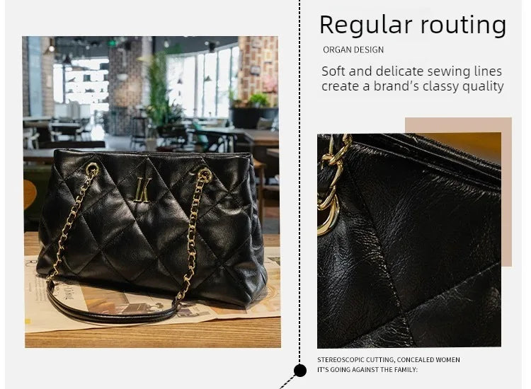 Quilted leather tote bag for women – ARIANA