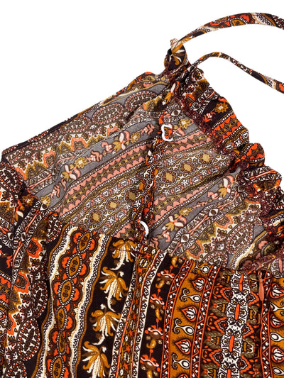 Bohemian maxi dress with backless design for women