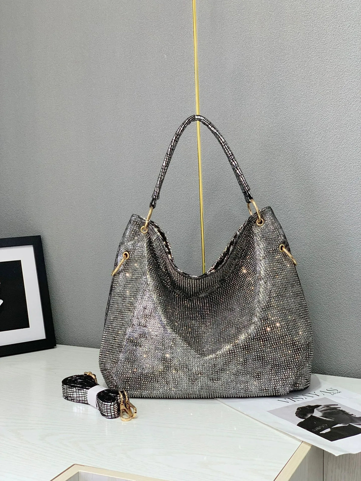 Sequin leopard print evening clutch for women – ARIANA