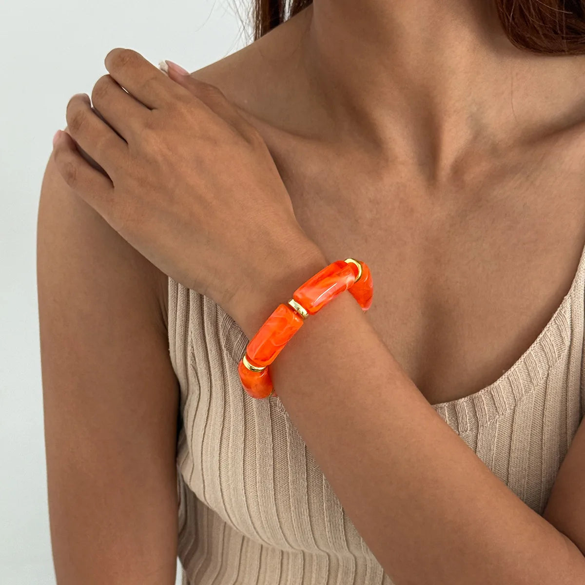 Retro acrylic charm bangle for women – ARIANA