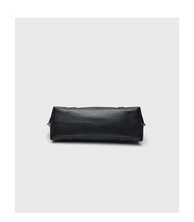 Leather tote bag with minimalist design for women