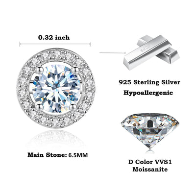 Teal moissanite stud earrings for women – ARIANA