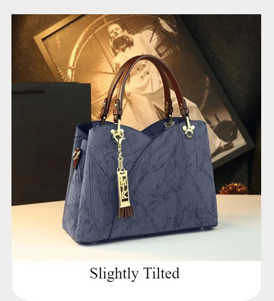 Tote handbag, structured design, for women