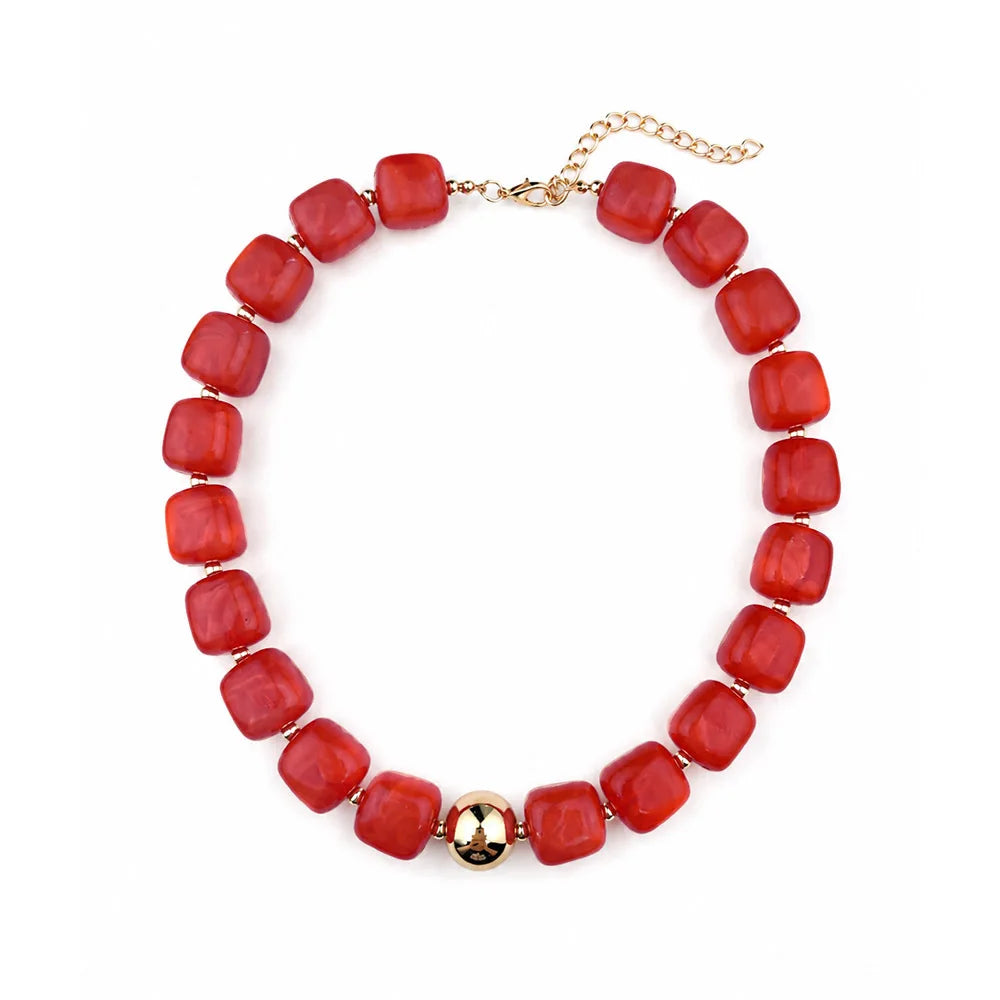 Resin choker necklace for women