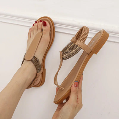 Woven huarache flat sandals for women – ARIANA