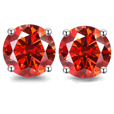 Cyan moissanite stud earrings in 925 silver for women – ARIANA