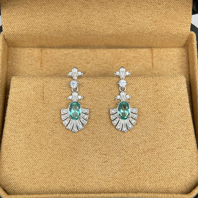 Diamond-simulant stud earrings in S925 silver for women – ARIANA
