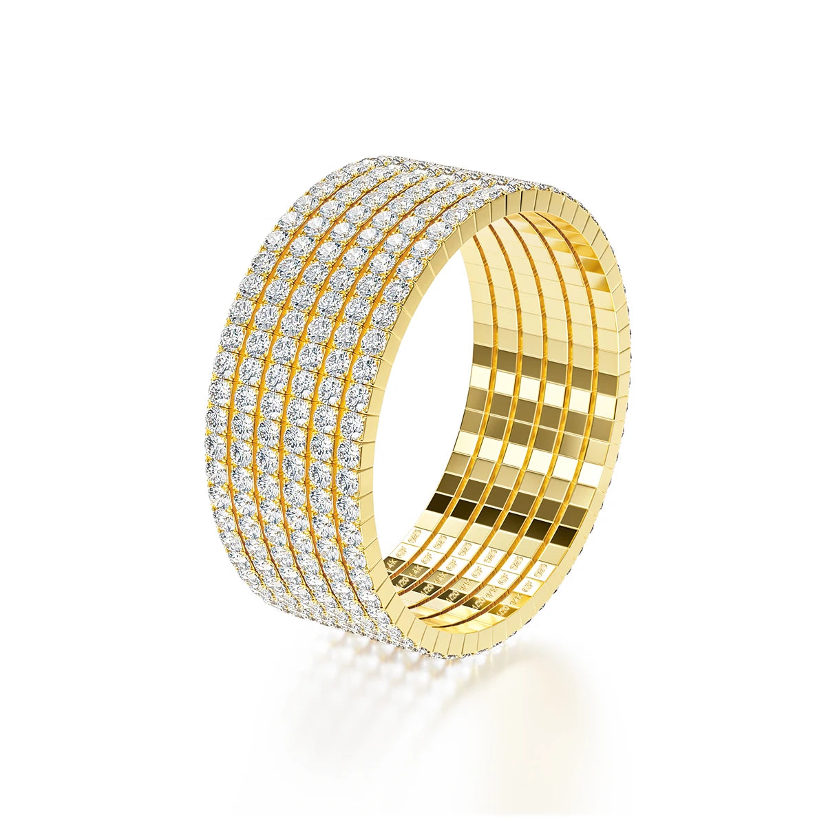14K gold-filled tennis bracelet with moissanite for women