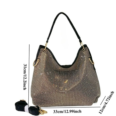 Evening clutch with leopard print and sequins for women