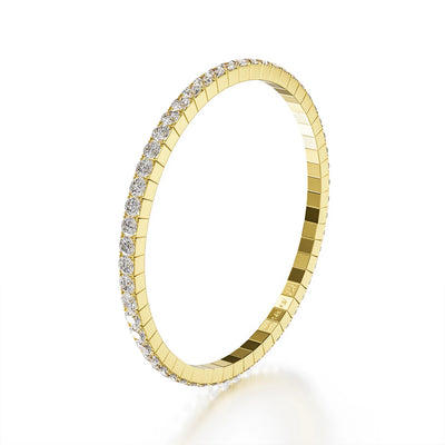 14K gold-filled tennis bracelet with moissanite for women