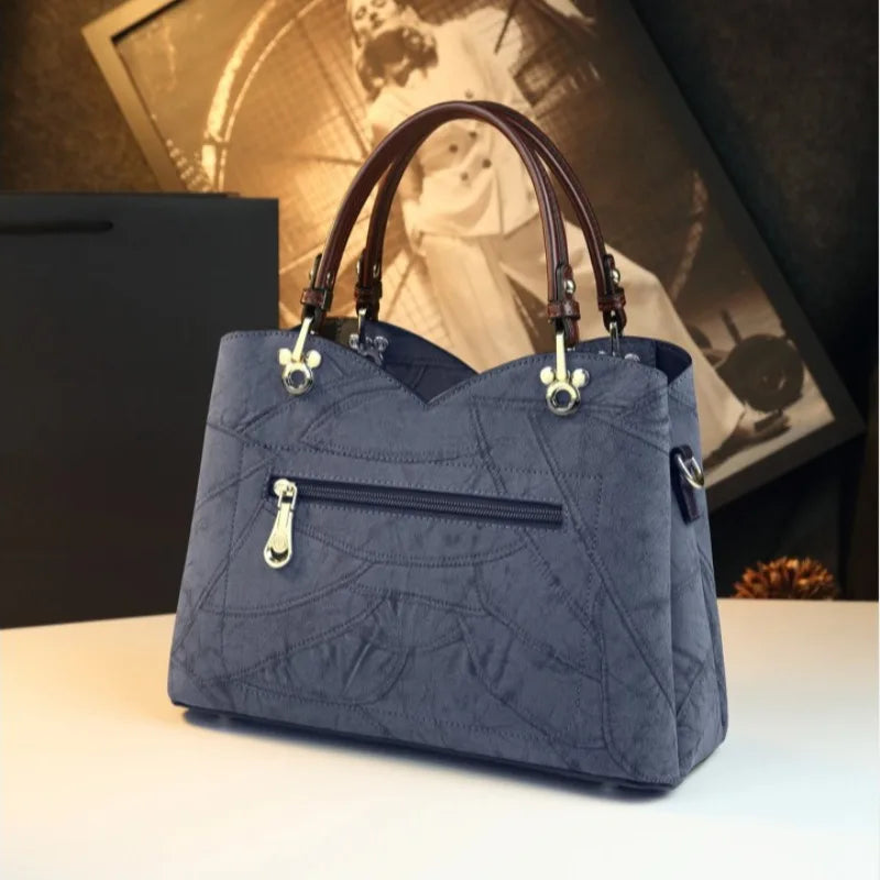 Tote handbag, structured design, for women