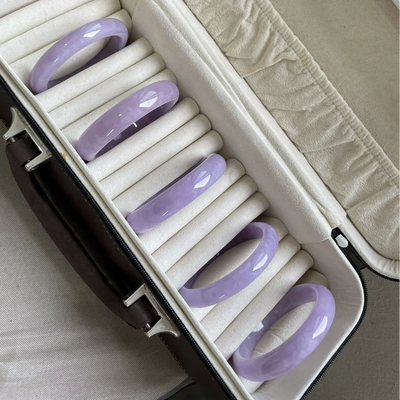 Jade bangle in lavender color for women