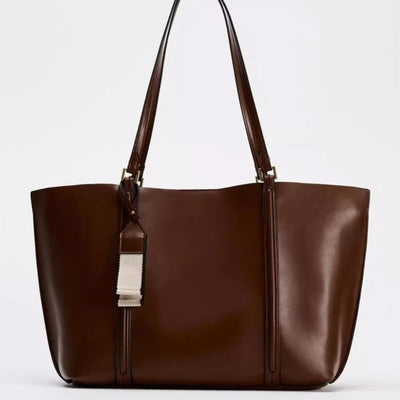 Minimalist leather tote bag for women – ARIANA