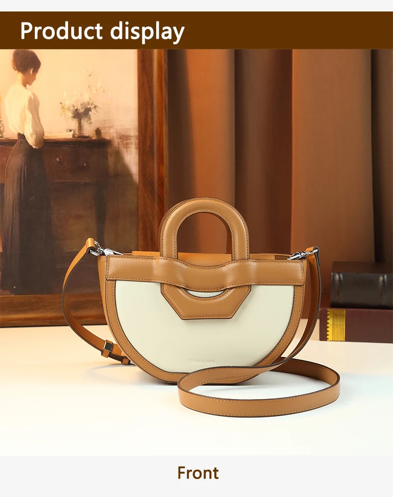 Saddle bag, crossbody, retro style, for women