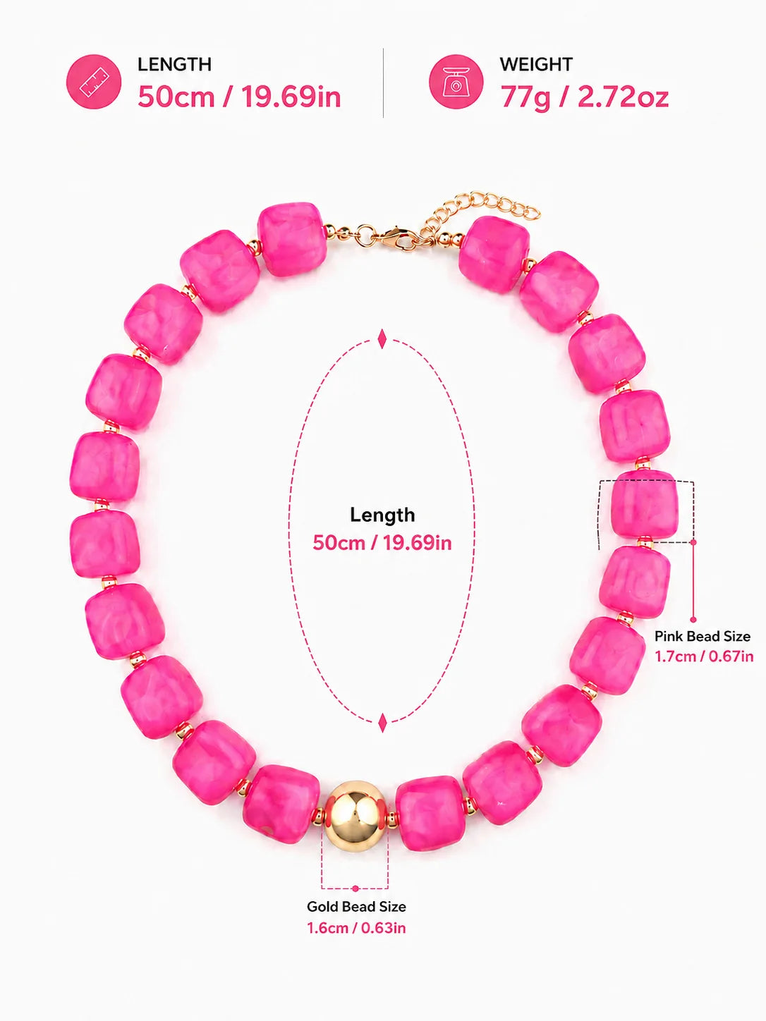 Resin choker necklace for women