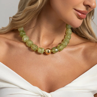 Boho acrylic choker necklace for women – ARIANA