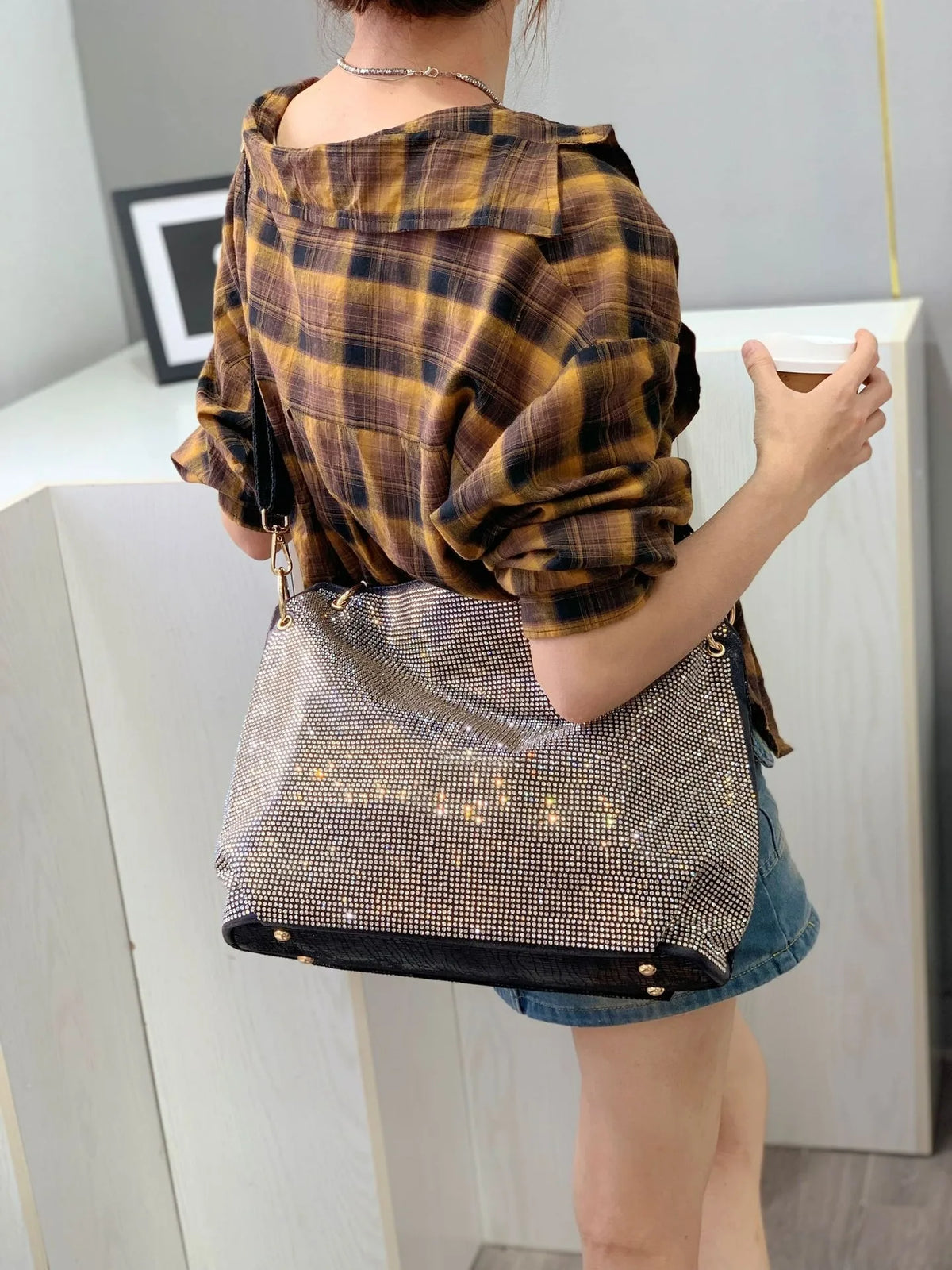 Sequin leopard print evening clutch for women – ARIANA