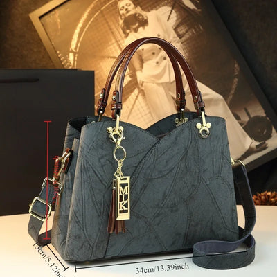 Tote handbag, structured design, for women