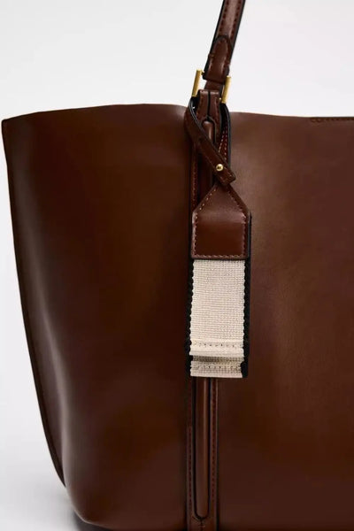 Minimalist leather tote bag for women – ARIANA